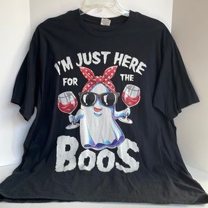 Port and Company“I’m just here for the boos“ black knit T-shirt size XXL